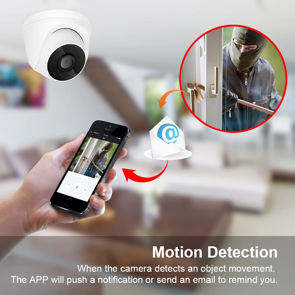 Zoohi Wifi камера наблюдения s домашняя 1080P HD двухсторонняя аудио беспроводная