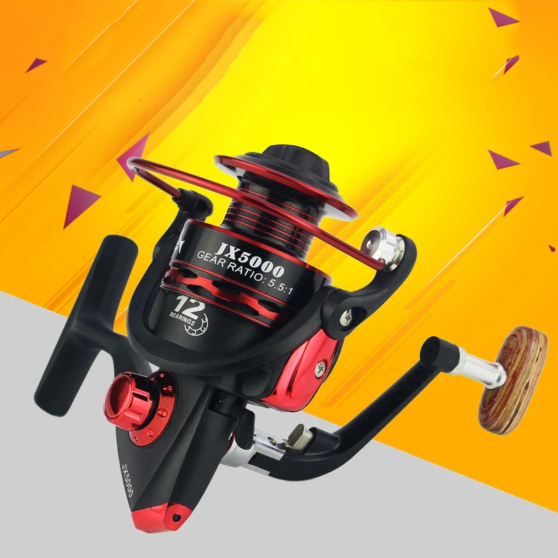 

GLEEGLING Power Handle 1000-7000 Series Spinning Fishing Reel Metal 12BB Winter Spinning Reel Boat Rock Fly Fishing Wheel Reel