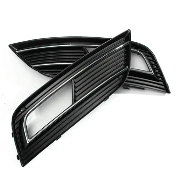 

New Pair Front Bumper Fog Light Lamp Grill Grilles Cover For Audi A4 B8 Facelift 2012 2013 2014 2015 8K0807681K 8K0807682K