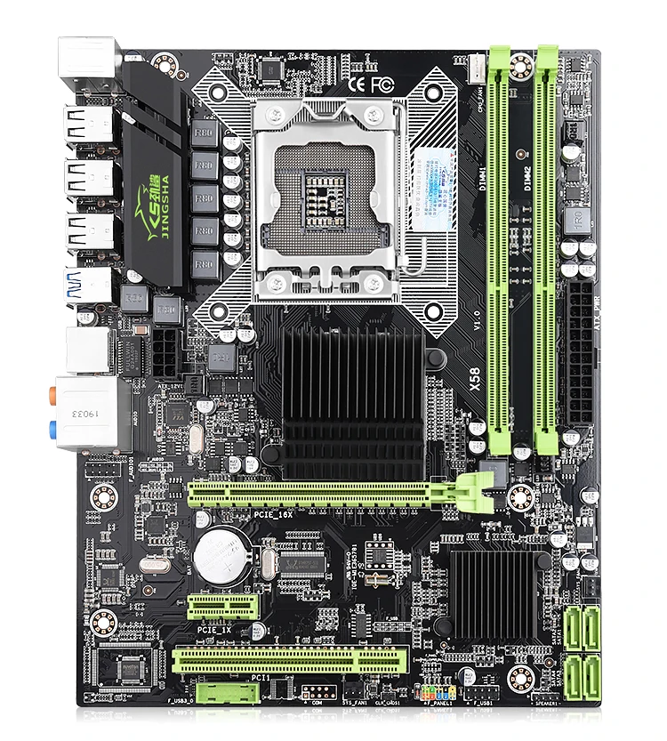 Jingsha X58 M-ATX настольная материнская плата DDR3 LGA 1366 Поддержка AMD RX серии с USB 3,0