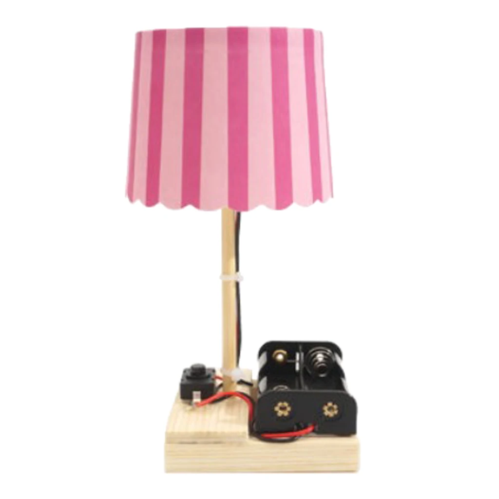 Kids IQ Training Toy, DIY Science Experiment Toy, Mini Desk Lamp, Power On Light Set , 8-14 years Unisex