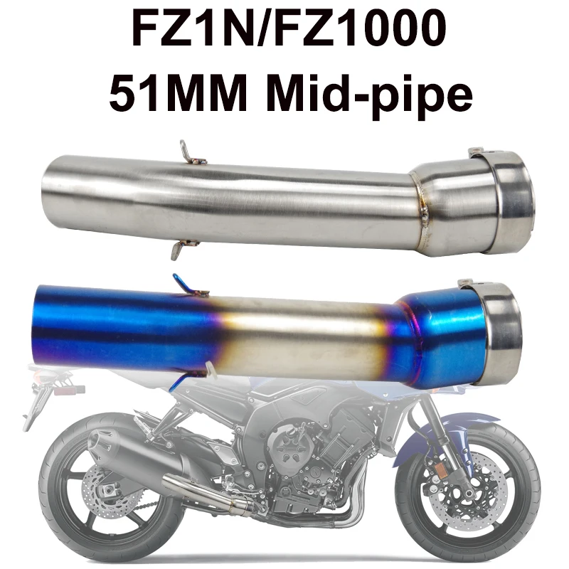 ID60mmFZ1MotorcycleMufflerExhaustLinkPipeMidPipeMotorbike