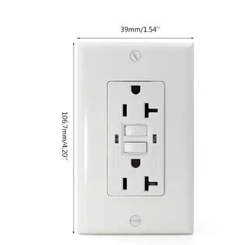

20A 125V GFCI Duplex Self-Test Tamper Resistant Receptacle Outlet Weather Heavy