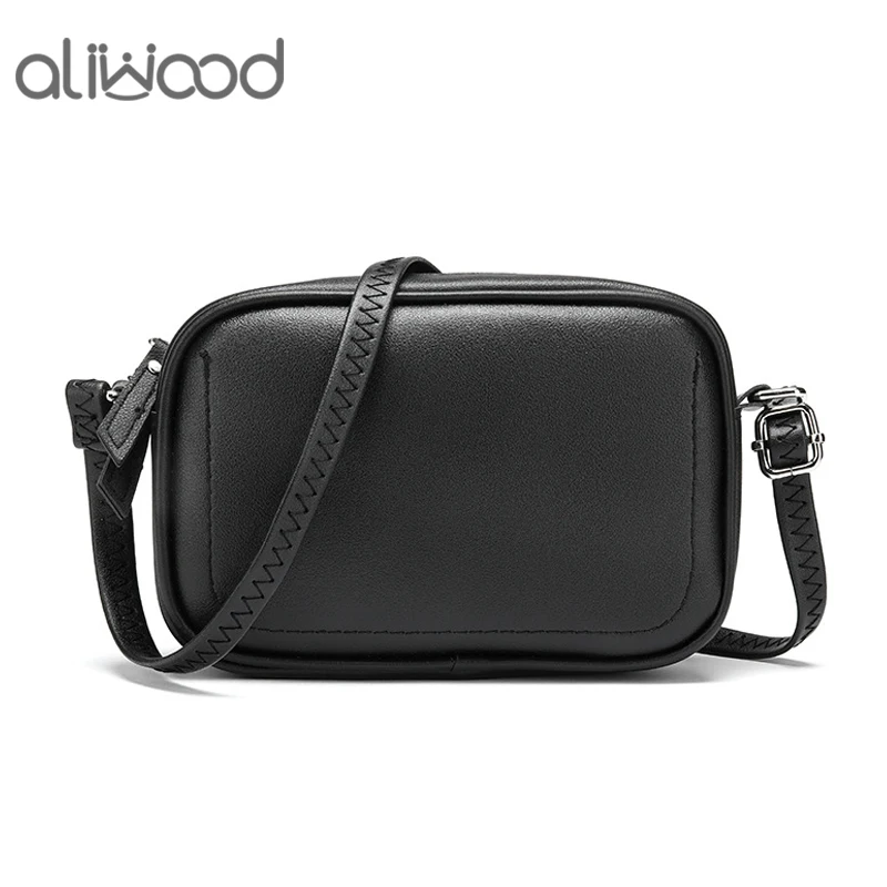 

aliwood Simple Women Shoulder Bags Flap Leather Handbags Casual Females Crossbody Bags Designer Small Bags High Quality Bolsa