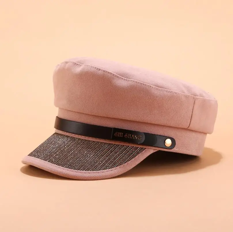 Блестящая осенне-зимняя модная женская восьмиугольная кепка, кепка в британском стиле, Универсальные женские кепки в стиле ретро, плоская кепка с козырьком