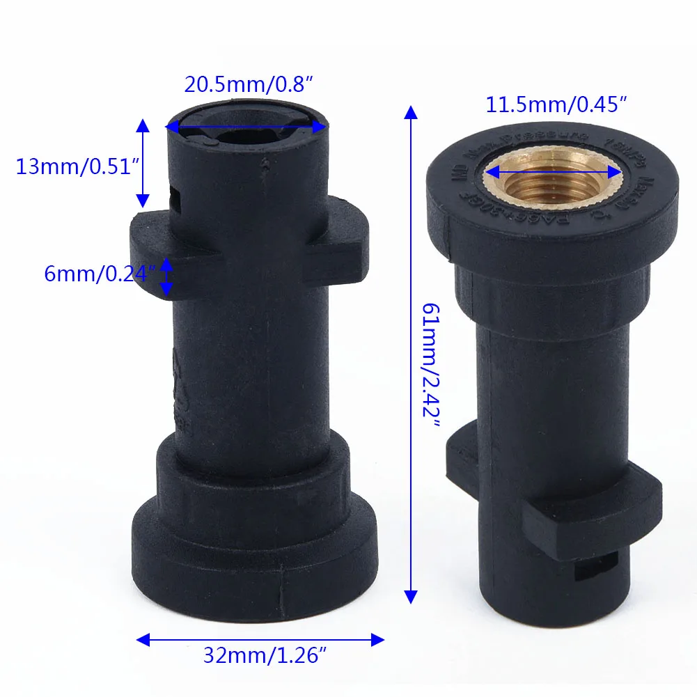 

New Brass Pressure Washer Adapter Connector Bayonet 1/4BSP Foamer For Karcher K-Series Connectors Tool Part Kits