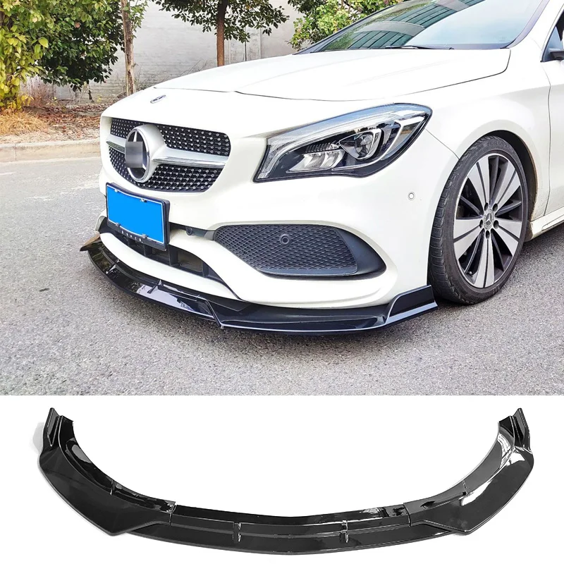 

Front Bumper Splitter Lip Diffuser Carbon Surface Body Kit Spoiler Skirt For Benz W117 CLA200 CLA-Class 2016 - 2020