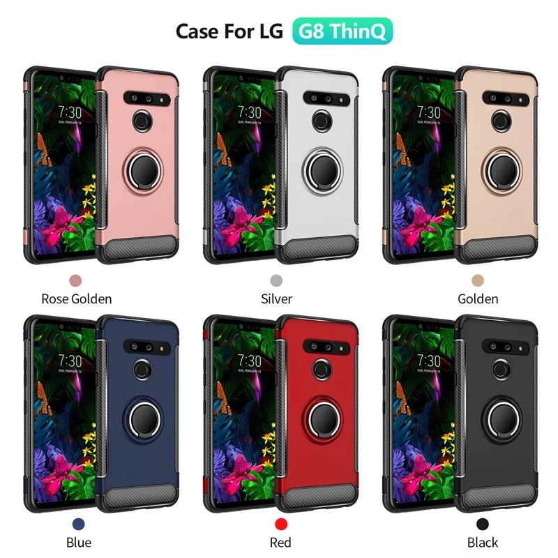 Корпус для LG G8 ThinQ армированный чехол-накладка полное защитное кольцо магнетизм держатель телефона задняя оболочка для LG G8 ThinQ чехол Coque Funda