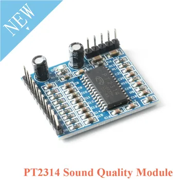 

PT2314 Sound Quality Adjustment Voice Module IIC I2C 6V-10V Audio Processing Module For Arduino