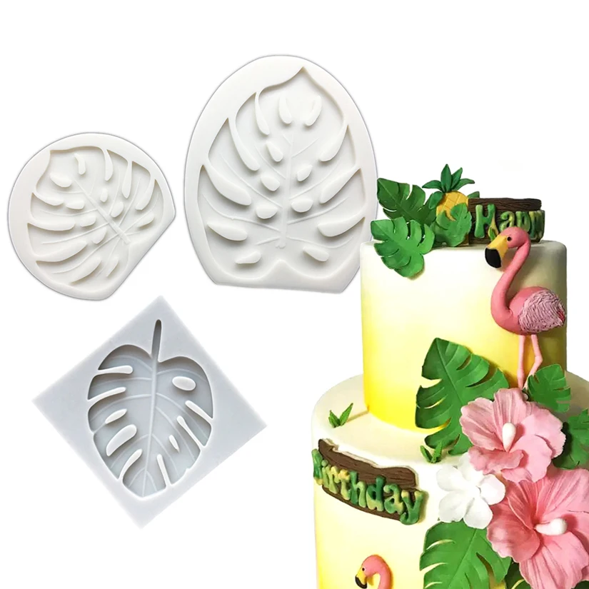 Monstera Deliciosa Forma Di Foglia Silicone Simulazione Sandwich Torta Mousse Gelato Stampo Per Cioccolato, Strumenti Per Decorare La Torta Del Fonden