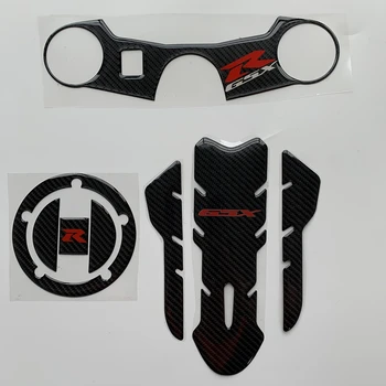 

Carbon Fuel Tank Cap Sticker Pad Fork Triple Tree Upper Clamp Decal For Suzuki GSXR600 GSXR750 GSXR 600 GSXR 750 K6 K8 2006-2010