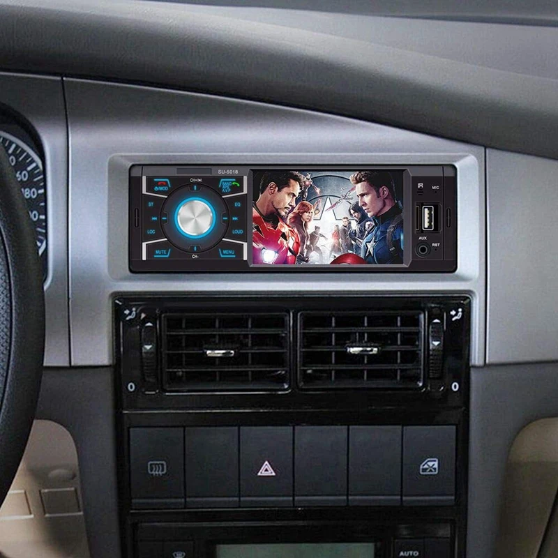 Автомобильный стерео с Bluetooth одиночный Din fm-радио для автомобиля и MP5 плеер USB/SD/AUX/FM приемник беспроводной пульт дистанционного управления, резервный