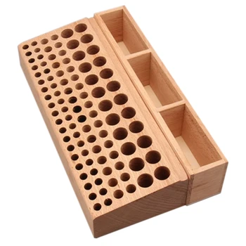 

98 Holes Rubber Wood Integrated Material Wood Leather Diy Tool/Woodworking Diy Tool Wooden Leathercraft Tools Rack Stand Leather
