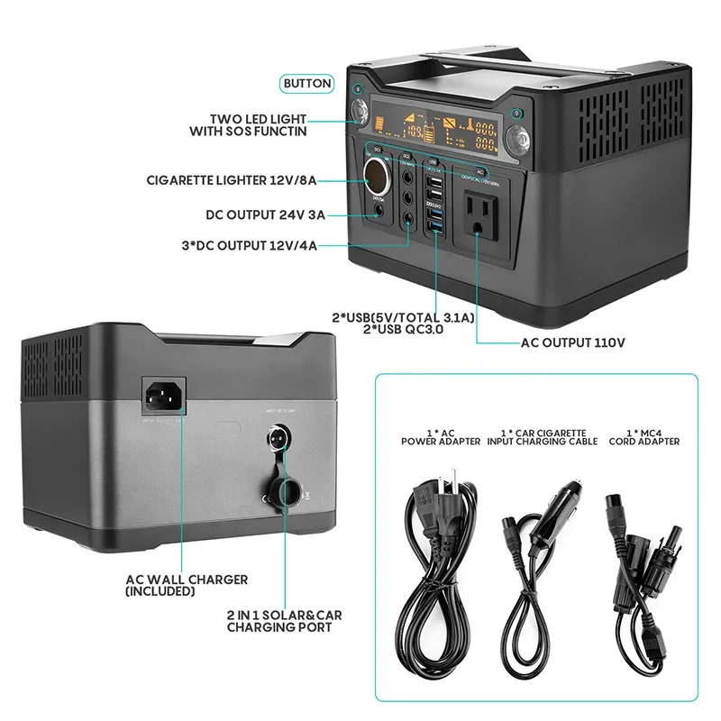 Off Grid 300W Solar Home System with 280WH battery and 12.75V solar panel for Small Home Electricity Use