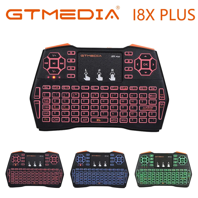 

Russian Mini i8X Plus Wireless Keyboard English Spain Air Mouse Remote Control Touchpad For Android TV Box Notebook Tablet Pc