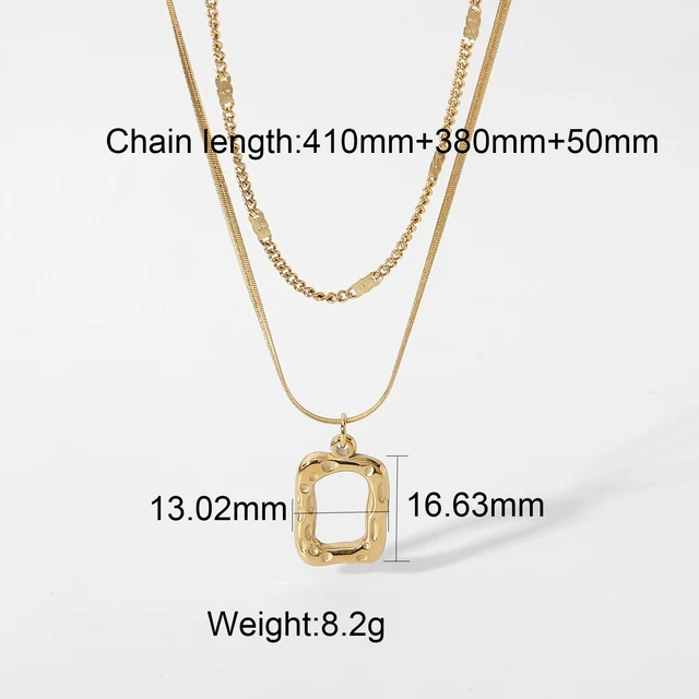 14K Gold Plated Stainless Steel Double 