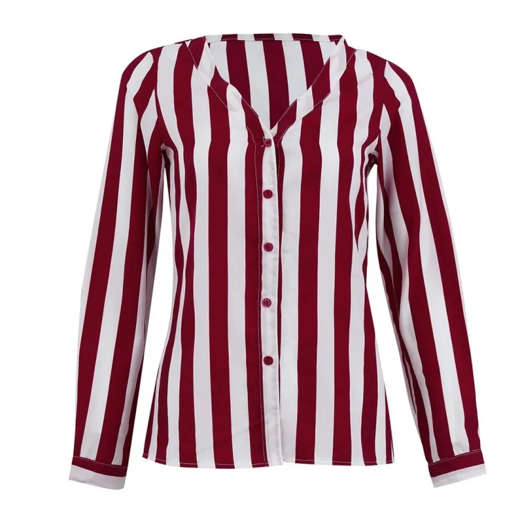 Waliicorners Blouses Female Loose Blusas Fall Casual Ladies Office Blouses Blouse Women Casual Striped Top Shirts 15 H0c78e2c34ec944f3bd503aa02c0da83b9