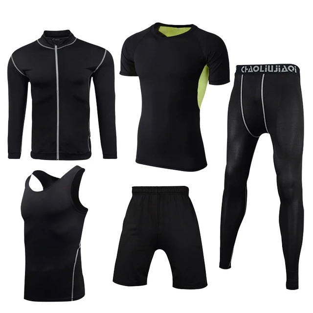 Men Sportswear Compression Sport Suits Quick Dry Running Sets Clothes Sports Joggers Training Gym Fitness Tracksuits Running Set Men sportswear 5-6