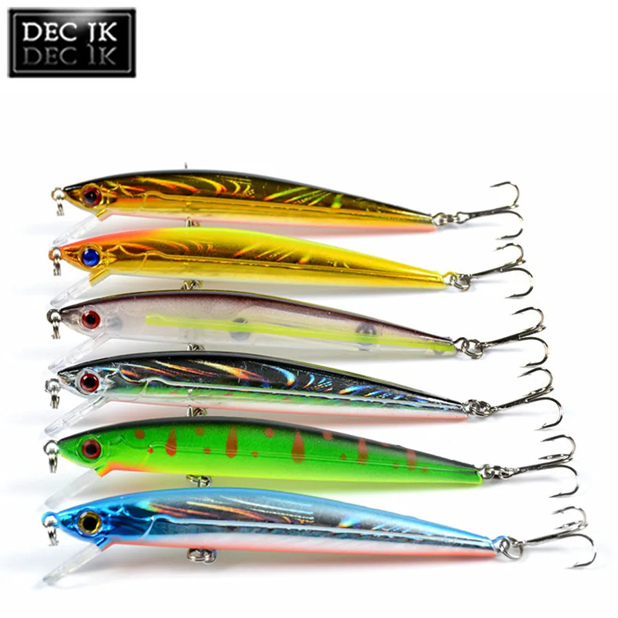 

6pcs Jerkbait Minnow Fake/Laser/Hard/Artificial Bait For Fishing Lure Wobbler Crankbait 11cm 9.2g 3d Eyes Fish Diving 0.5m-1.2m