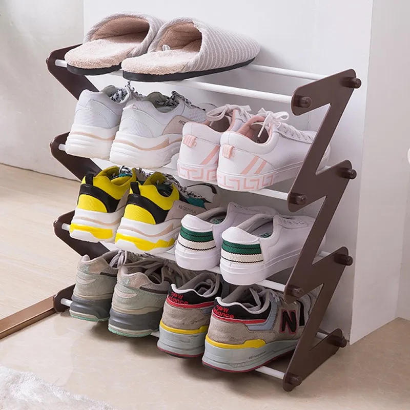 Organizador de Zapatero montado múltiples capas grandes repisas apilables estante para libro de zapatos organizador de almacenamiento hogareño _ AliExpress Mobile
