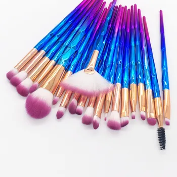 

20Pcs Makeup Brushes Set Beauty Make Up Brush Tool Cosmetic Powder Foundation Blending Eye Shadow Eyebrow Diamond Eyelash Brush