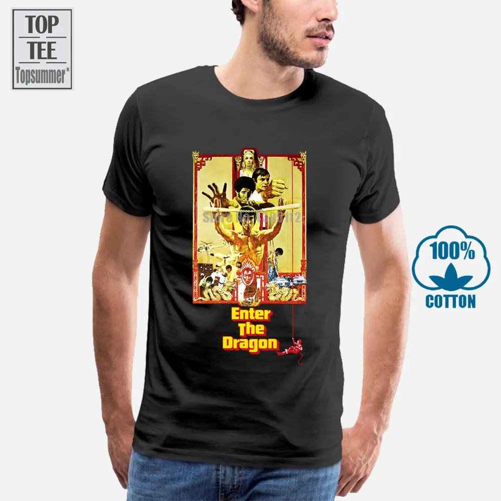 Футболка Enter The Dragon забавная футболка для мальчиков летняя женская хлопковые