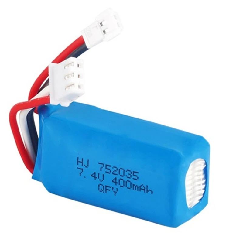 Original 7.4v Battery For DM007 RC Airplane Quadcopter Drone Helicopter Toy Spare Parts 2s 7.4V 400MAH Lipo Battery XH2.54 Plug 2