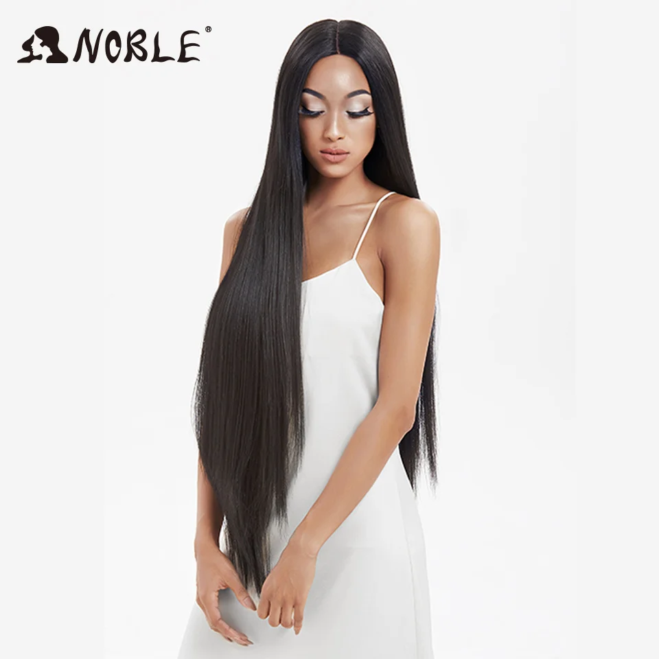 Noble Lace Wigs For Black Women Straight Wig Synthetic Lace Wig 38 Inch Ombre Blonde Lace Wig  Cosplay Synthetic Lace Wig