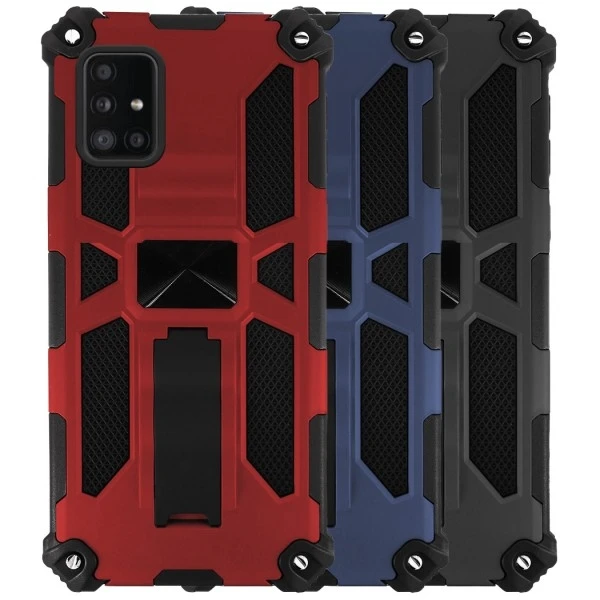 Custodia In Alluminio Per Samsung Galaxy A51-5G Con Calamita E Porta Linguetta