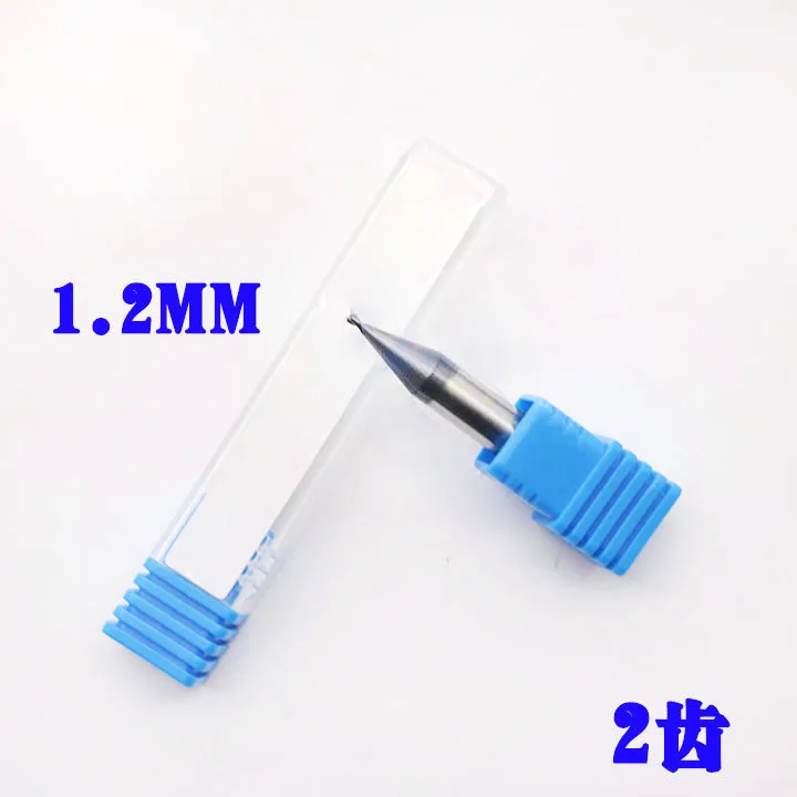 Твердое покрытие спиральные сверла Карбид Концевая фреза 1 2 мм 2F зубья Вольфрам