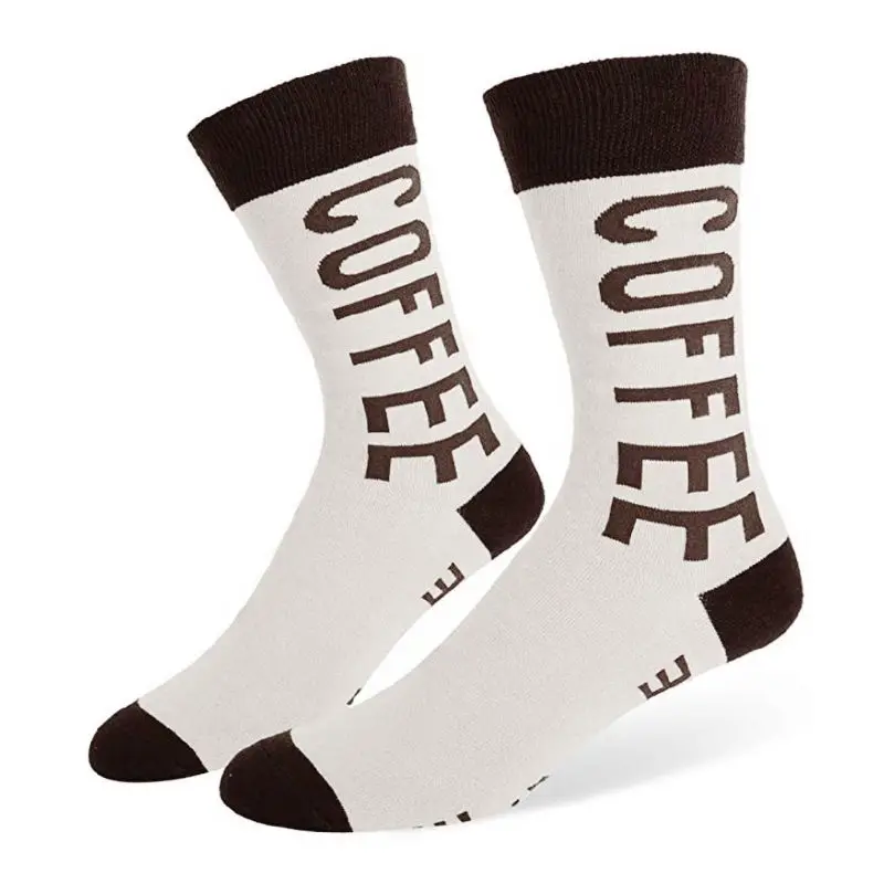 Unisex If You Can Read Tacos Wine Beer Crew Socks Funny Letters Cotton Hosiery F3MD