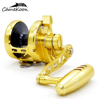 شراءCAMEKOON الصيد بطيئة القفز بكرة عالية السرعة والعتاد نسبة 5.3: 1 البحر البطولة كبيرة لعبة 32 كجم إطارات دراجة تسلق الجبال خفيفة الوزن مثالية المتبقي...