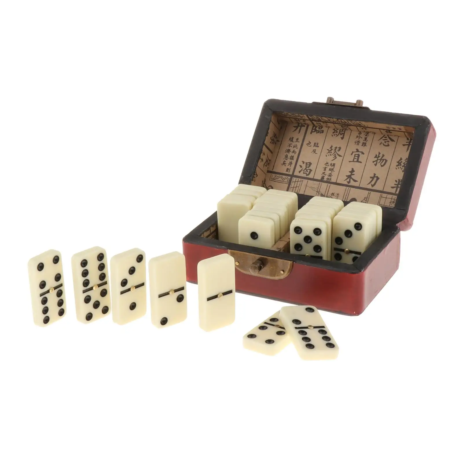 Double Six Dominoes Set With Storage Case Traditional Entertainment Recreational Travel Table Board Game Toy for 2-4 Players