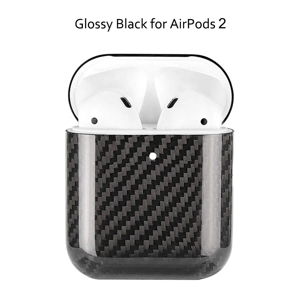 Чехол для наушников из углеродного волокна Apple AirPods Pro 2019 настоящего светодиодный
