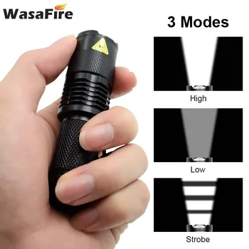 

Mini Q5 Flashlight 2000LM 3 Modes LED Torch Lamp Portable Waterproof Zoom LED Penlight For Camping Hiking Light