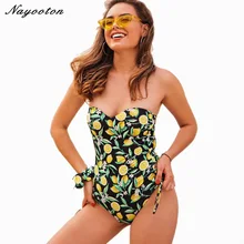 Сексуальный лимон, сдельный купальник, на шнуровке, высокая талия, купальник для женщин, сексуальный низ, грудь, для сбора, купальники, бразильский Монокини