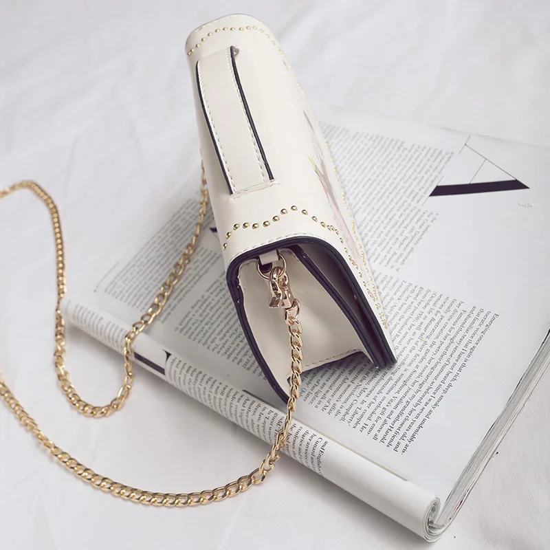 

2019 New Style Fashion Korean-style Cross Square Sling Bag Rivet Shoulder Oblique WOMEN'S Bag