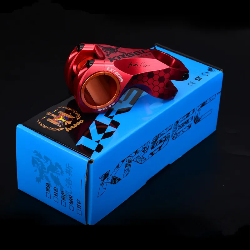 60mm Red skeleton Велосипедный руль-17 градусов 35 мм 31,8 мм Калибр CNC горный велосипед отрицательный стояк - Цвет: 60mm Red skeleton