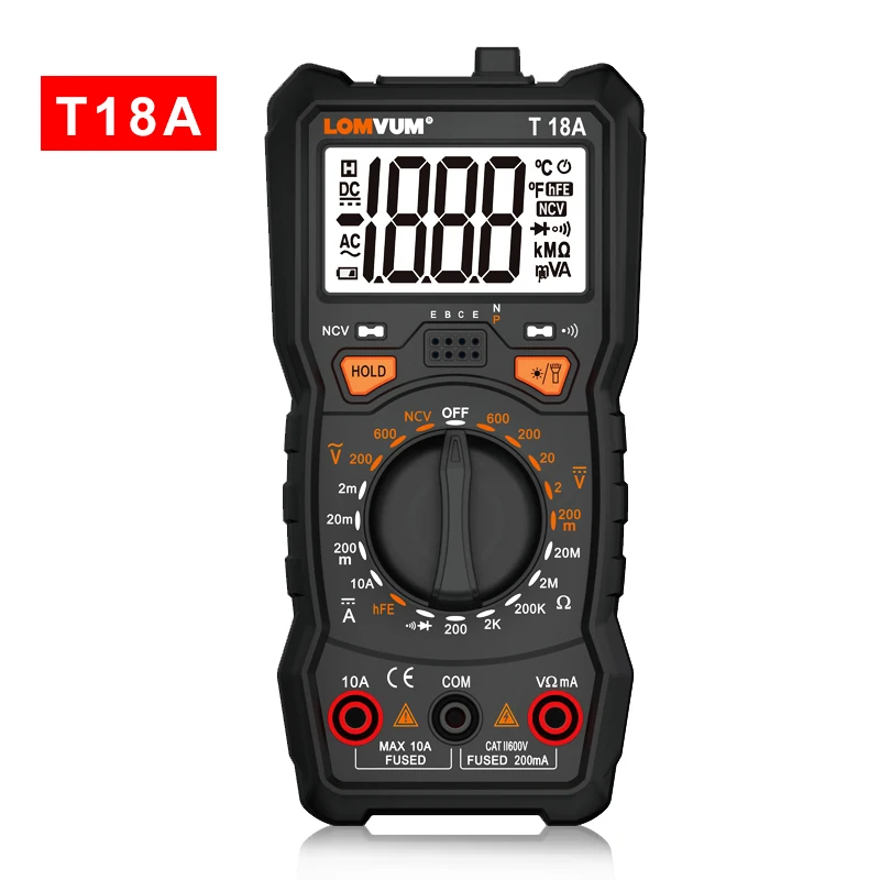 Мультиметр TRUE RMS 6000 отсчетов высокоточный цифровой мультиметр NCV дальность