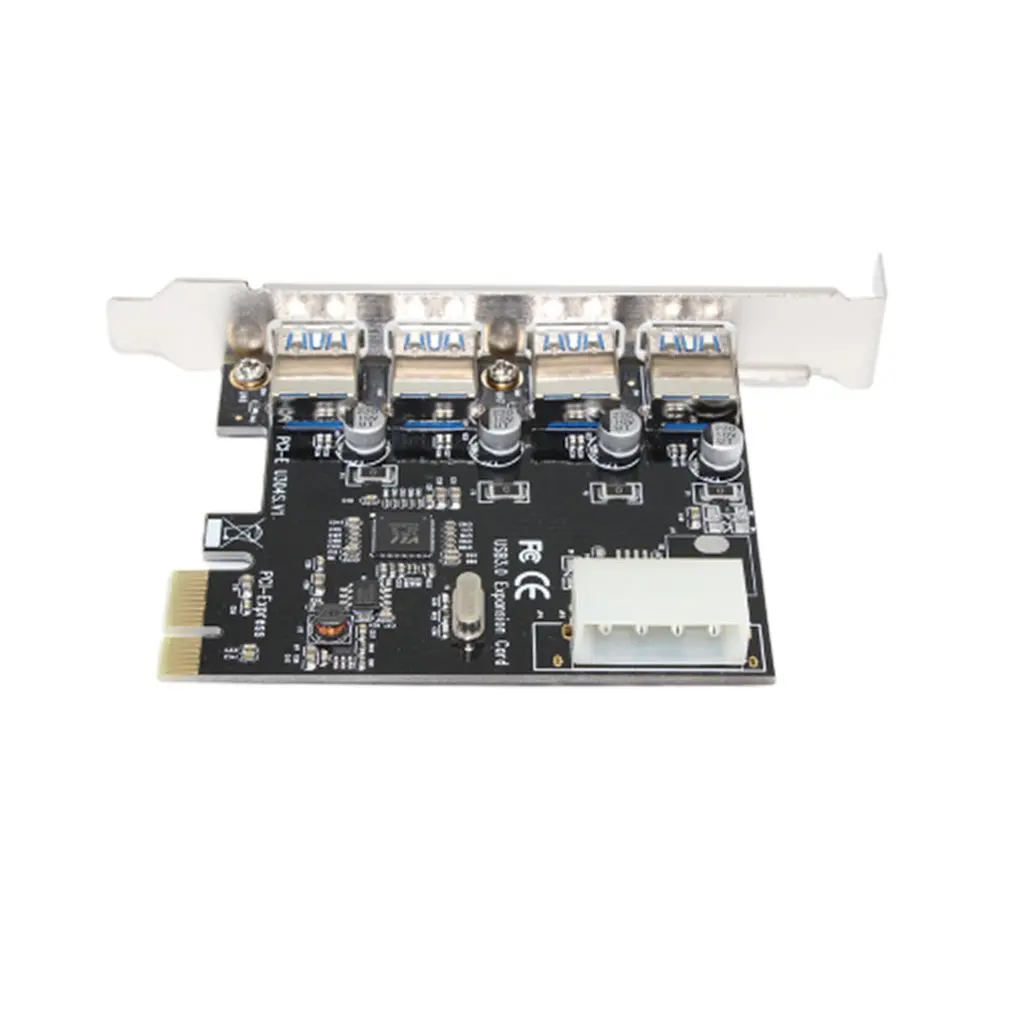 1 pcs Desktop Computer Usb3.0 Expansion Card Four Port Pci-E To Usb3.0 Expansion Card Adapter Card Usb3.0Hub