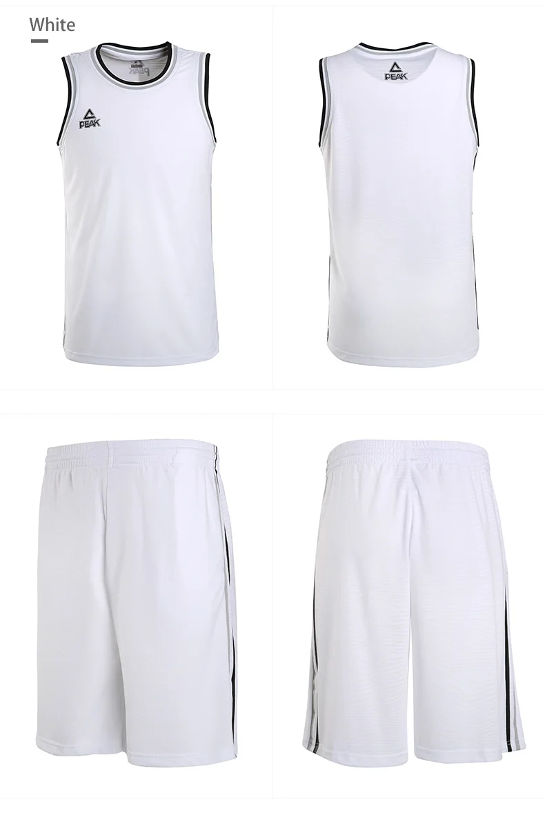 Пиковые Мужские костюмы для соревнований по баскетболу, дышащие быстросохнущие комплекты для соревнований, 2 штуки, полиэстеровый жилет+ шорты, пиковая спортивная одежда