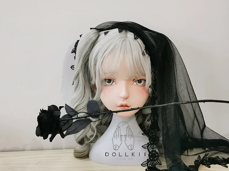 Dollkii 13) Женская Девушка кремнезема Косплей BJD переодевание кигуруми Голова маска Аниме ролевые игры вечерние Трансвестит кукольная маска