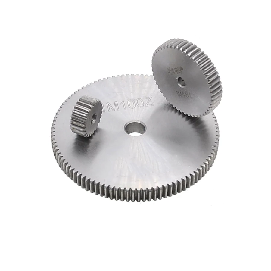 45# Steel Spur Gear 1/2 Pcs 1Modulus 12Tooth-27Tooth Metal Gear Thickness 10mm Outer Dia 14-29mm For Electricity Textile Field
