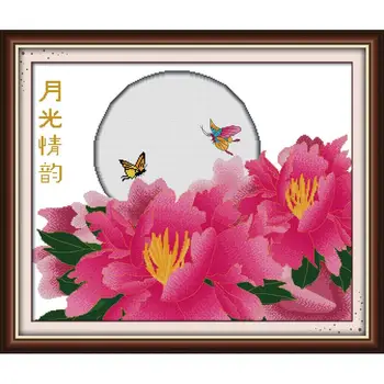 

Joy Sunday Charming Moonlight DIY Crafts Cross Stitch Printed Patterns 11&14CT DMC Counted on Canvas Chinese Embroidery Sets
