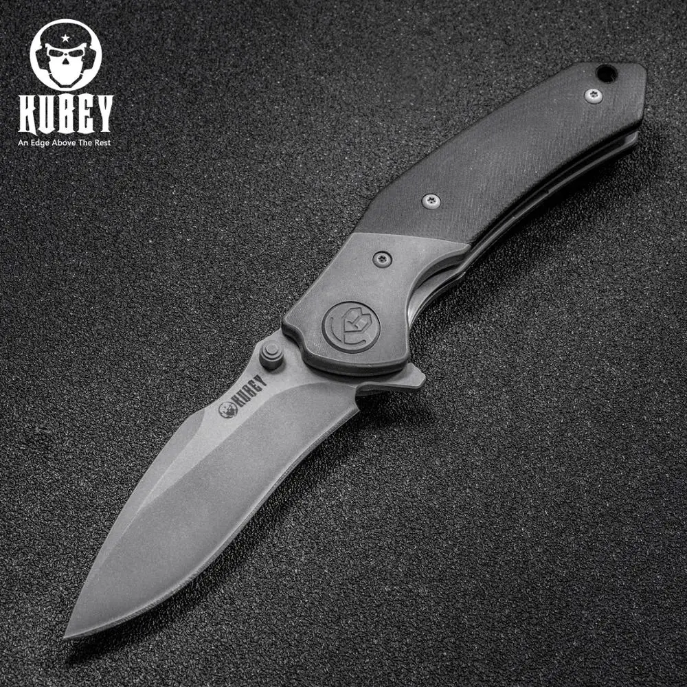 KUBEY Spear KU163 AUS 10 лезвие Fodling Ножи G вставками Титан валик рукоятка небольшой EDC Pcoket