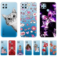 

Silicon Case for Realme C25Y luxury Ultra-thin 6.5inch transparent Shell Bumper flexible shockproof RMX3265 Half-wrapped Case