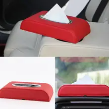 Коробка для салфеток из искусственной кожи, автомобильный держатель для салфеток, коробка для хранения, универсальные аксессуары для автомобильных сидений