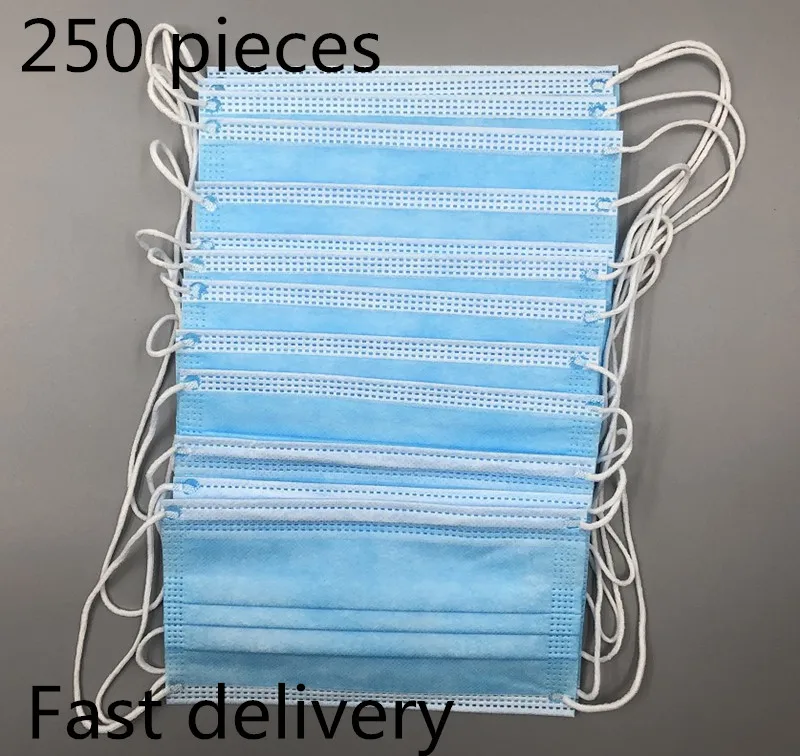 

Melt-blown cloth mask three layer thickening pollution prevention of disposable masks 250 thickening security breathable mask