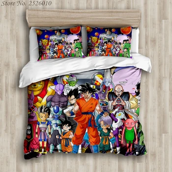 

NEW DRAGON BALL Z 3D bed linen Son Goku Vegeta Duvet Covers Pillowcases bed set comforter bedding sets bedclothes bed linens