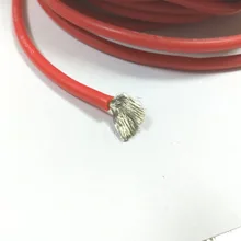 3000 В 14AWG 10 м красный силиконовый провод гибкий многожильный медный кабель